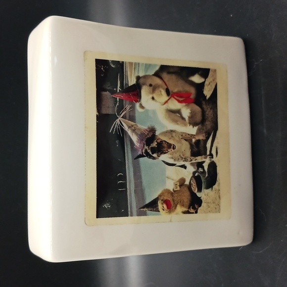 RAE DUNN Ceramic Plaque/Sign Says "THROW YOURSELF A PARTY" 4 Inches by 4 Inches - Picture 2 of 4